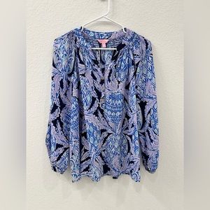 Lilly Pulitzer Elsa Silk Blouse (small) - Excellent!